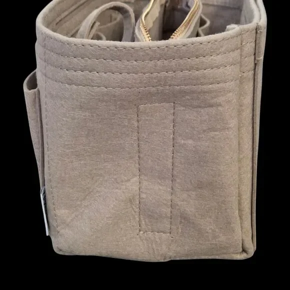 Purse Organizer Insert, Felt Bag Organizer with Metal Zipper, Handbag & Tote ... - Picture 6 of 9